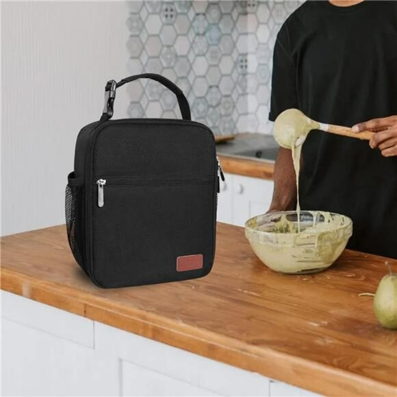 small insulated lunch box bag for adults reusable cooler tote for work travel bl - Picture 2 of 7